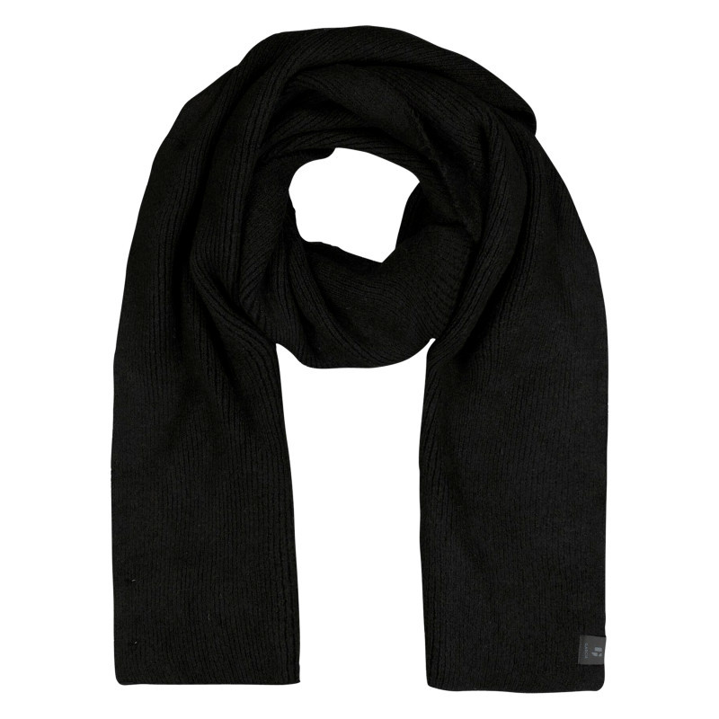 Garcia - écharpe Noire En Maille Tricotée Pourvue De L'étiquette De La Marque - Noir