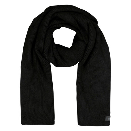 Écharpe noire en maille tricotée pourvue de...