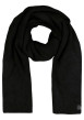 Thumbnail Écharpe noire en maille tricotée pourvue de l'étiquette de la marque