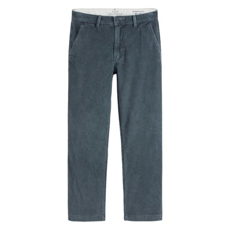 Pantalon Chino en coton vert à coupe droite...