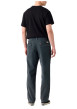Thumbnail Pantalon Chino en coton vert à coupe droite pourvu de poches italiennes - Image 4