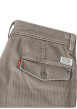 Thumbnail Pantalon Chino en coton gris à coupe droite pourvu de poches italiennes - Image 2