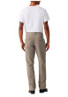 Thumbnail Pantalon Chino en coton gris à coupe droite pourvu de poches italiennes - Image 4