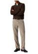 Thumbnail Pantalon Chino en coton gris à coupe droite pourvu de poches italiennes - Image 6