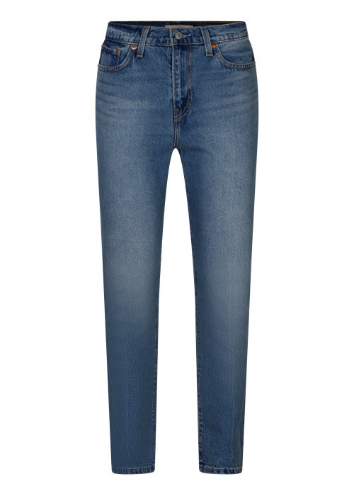 Jean Wedgie Slim en coton bleu denim délavé...