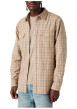 Thumbnail Chemise en coton beige à carreaux pourvue d'une coupe droite - Image 2