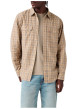 Thumbnail Chemise en coton beige à carreaux pourvue d'une coupe droite - Image 5