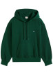 Thumbnail Sweat vert à coupe droite pourvu d'un col à capuche et de manches longues