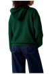 Thumbnail Sweat vert à coupe droite pourvu d'un col à capuche et de manches longues - Image 3