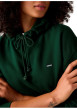 Thumbnail Sweat vert à coupe droite pourvu d'un col à capuche et de manches longues - Image 4