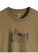 Thumbnail T-shirt en coton kaki imprimé à coupe droite pourvu d'un col rond - Image 2