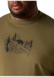 Thumbnail T-shirt en coton kaki imprimé à coupe droite pourvu d'un col rond - Image 5