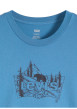 Thumbnail T-shirt en coton bleu imprimé à coupe droite pourvu d'un col rond - Image 2