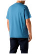 Thumbnail T-shirt en coton bleu imprimé à coupe droite pourvu d'un col rond - Image 4