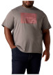 Thumbnail T-shirt en coton anthracite imprimé à coupe droite pourvu d'un col rond - Image 6