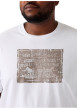 Thumbnail T-shirt en coton blanc imprimé à coupe droite pourvu d'un col rond - Image 5