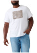 Thumbnail T-shirt en coton blanc imprimé à coupe droite pourvu d'un col rond - Image 6