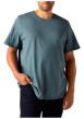 Thumbnail T-shirt en coton gris à coupe droite pourvu d'un col rond et de manches courtes - Image 2