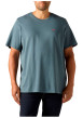 Thumbnail T-shirt en coton gris à coupe droite pourvu d'un col rond et de manches courtes - Image 5