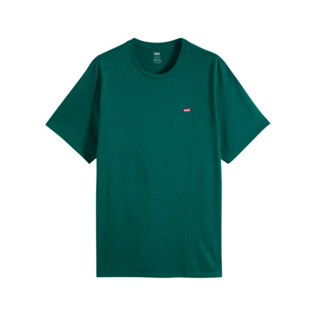 T-shirt en coton vert à coupe droite pourvu...