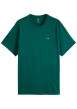 Thumbnail T-shirt en coton vert à coupe droite pourvu d'un col rond et de manches courtes