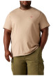 Thumbnail T-shirt en coton taupe à coupe droite pourvu d'un col rond et de manches courtes - Image 5
