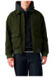 Thumbnail Blouson en coton kaki à coupe ajustée pourvu d'un col à revers - Image 5