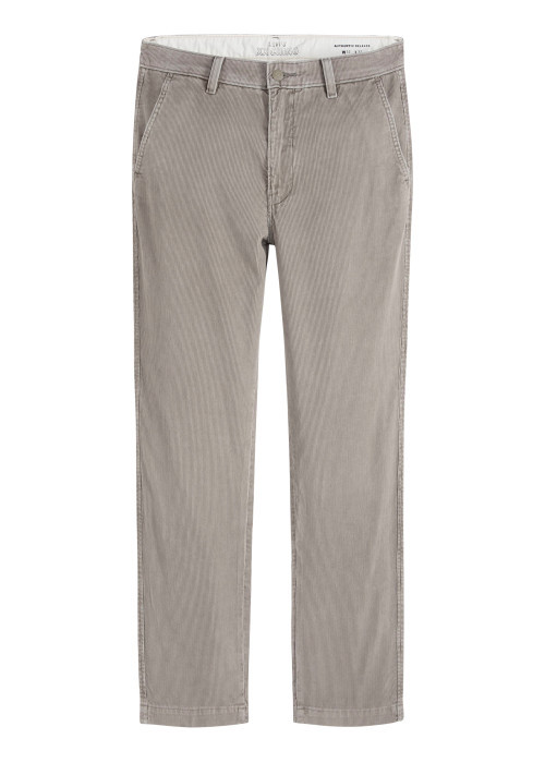Pantalon Chino en coton gris à coupe droite...
