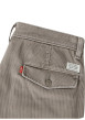 Thumbnail Pantalon Chino en coton gris à coupe droite pourvu de poches italiennes - Image 2