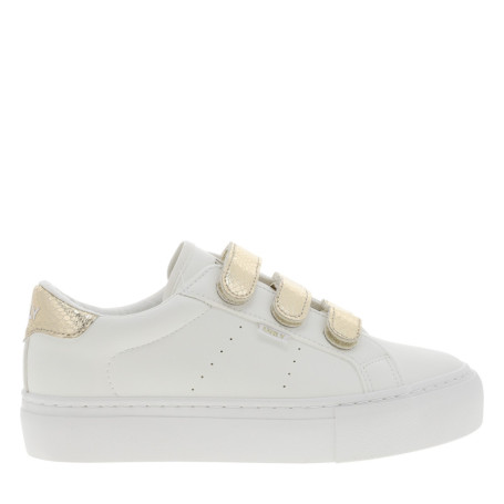 Tennis plates blanches avec des bandes...