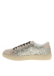 Thumbnail Tennis champagne pailletées à talon plat avec des lacets léopards - Image 2