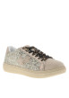 Thumbnail Tennis champagne pailletées à talon plat avec des lacets léopards - Image 3
