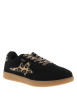 Thumbnail Tennis noires munies de lacets plats et des détails léopards poilus - Image 3