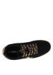 Thumbnail Tennis noires munies de lacets plats et des détails léopards poilus - Image 5