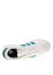 Thumbnail Tennis en cuir écru à talon plat dotées de lacets et 3 bandes vertes - Image 5