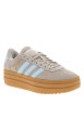 Thumbnail Tennis Vl Court Bold en cuir taupe à talon plateau avec des lacets plats - Image 2