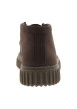 Thumbnail Boots Torhill Hi en cuir nubuck chocolat à talon plat avec des lacets - Image 4