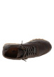 Thumbnail Baskets running en cuir chocolat à talon plat pourvues de lacets élastiqués - Image 5