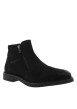Thumbnail Boots en cuir nubuck noir à talon décroché bas pourvues de 2 zip - Image 2