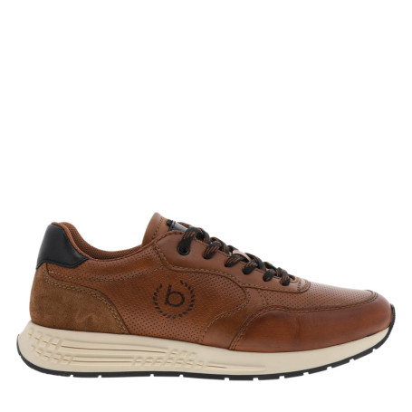 Baskets running 333-Ax801 en cuir brun à talon...