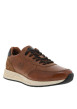 Thumbnail Baskets running 333-Ax801 en cuir brun à talon plat et à lacets bicolores - Image 2