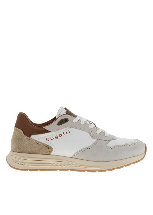 Baskets running 333-Ax802 en cuir beige à talon...