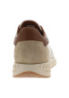 Thumbnail Baskets running 333-Ax802 en cuir beige à talon plat et semelle bicolore - Image 4