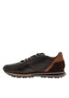 Thumbnail Sneakers en cuir chocolat à talon plat dotées de lacets élastiqués et d'un zip - Image 3