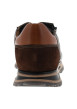 Thumbnail Sneakers en cuir chocolat à talon plat dotées de lacets élastiqués et d'un zip - Image 4