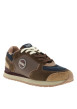 Thumbnail Baskets de running Travis Block en cuir brun à fermeture par lacets - Image 2