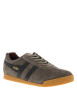 Thumbnail Tennis Harrier en cuir taupe à talon plat pourvues de lacets - Image 2