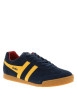 Thumbnail Tennis Harrier en cuir bleu marine à talon plat pourvues de lacets - Image 2