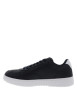 Thumbnail Tennis en cuir bleu marine à talon plat pourvues de lacets et du logo - Image 3