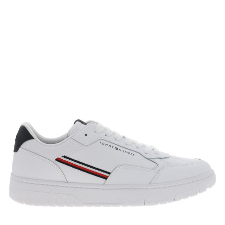 Tennis Th Basket en cuir blanc à talon plat...